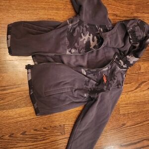 Minus Zero Camouflage Grey Hooded Jacket M 10/12